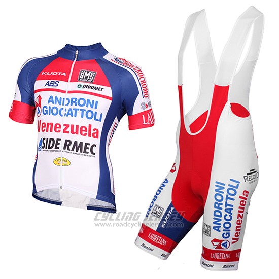 2015 Cycling Jersey Androni Giocattoli White Short Sleeve and Bib Short